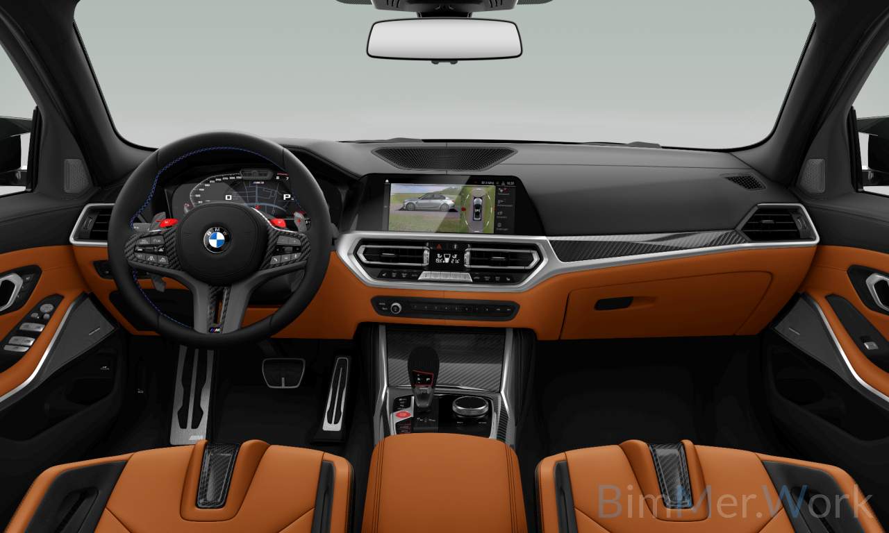 Interior of BMW M3 Competition (Sedan (4 Doors)), VIN WBS32AY090FM28236